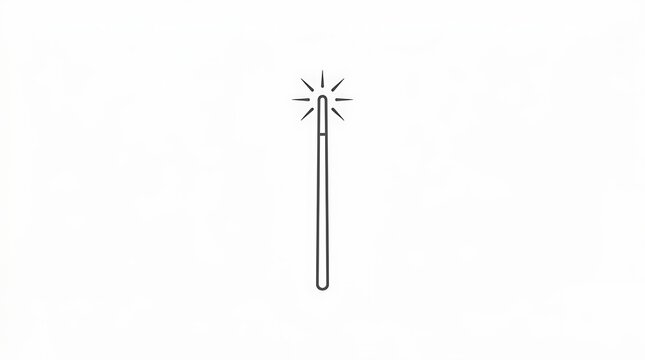 Minimalist white feather illustration on clean background.