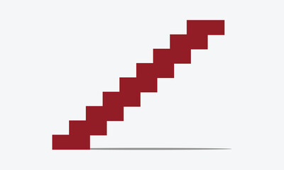 Fototapeta premium Background staircase or steps. Ladder, symbol of rise, upward movement or advancement in work. Steps denoting development, knowledge and skills or improvement. EPS 10 .