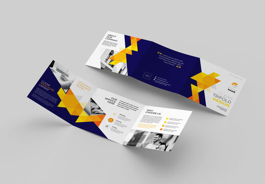 Creative Business Square Trifold Brochure Layout