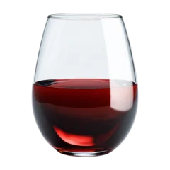 Glass of red wine isolated on white background, presenting a concept of elegance, flavor, and sophistication © boule1301