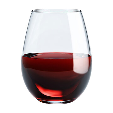 Glass of red wine isolated on white background, presenting a concept of elegance, flavor, and sophistication