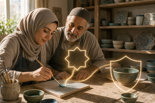Muslim artisans ceramic craft