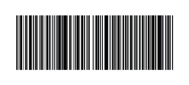 Black realistic barcode vector template with line art and Inventory. can be used for product packaging design, advertising and website etc. vector illustration.