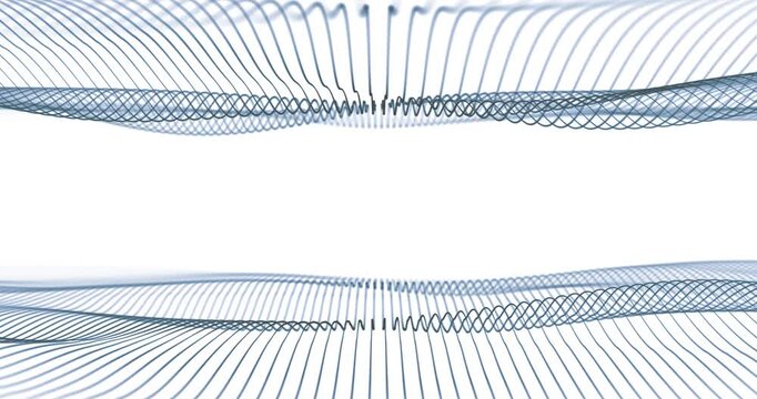 Loop wavy lines pattern on white copy space background.
