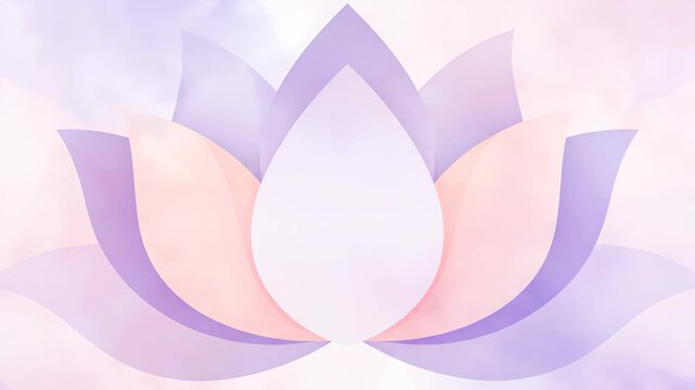 Minimalist Stylized Lotus Flower Illustration for Yoga and Meditation