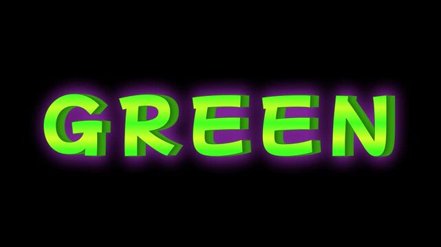 Discover how to green the text with animation effects