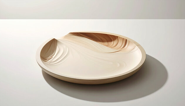Wooden plate decorative object