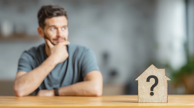 Man contemplating homeownership choices.