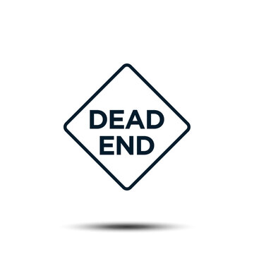 Dead End Road Sign Vector Illustration EPS 10