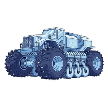 Large Monster Truck with Big Wheels.