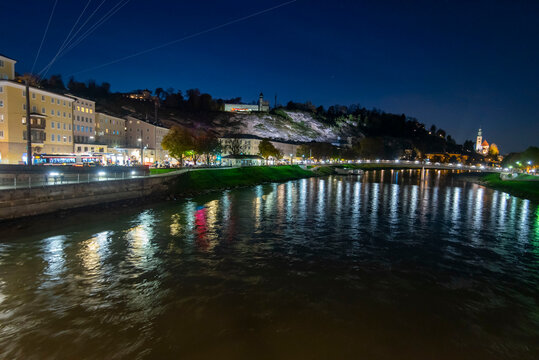 Salzach River in Salzburg - Austria