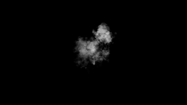 Smoke cartoon explosion flash dust FX, 2D smoke cloud effects motion animation, doodle smoke burst, shiny spark hand drawn blast cartoon transition on black screen background video 4K.