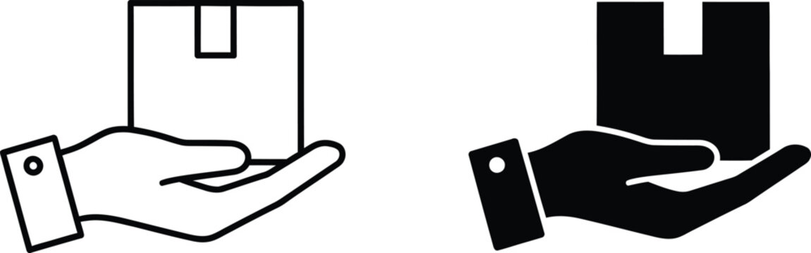 Hand holding a floppy disk icon