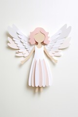 Fototapeta premium Baby girl angel representation celebration creativity.