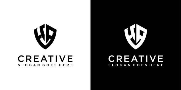 HA or AH initial letter logo design vector concept