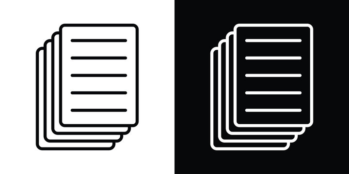 Document papers pile icon
