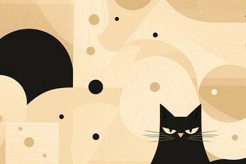 Plakat Minimal cat illustrations backgrounds pattern animal.