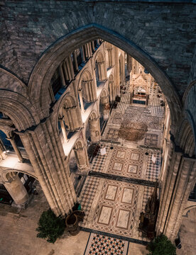 interior architecture design of Peterborough Cathedral, England