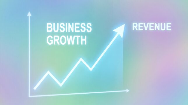 Business growth and revenue increase graph