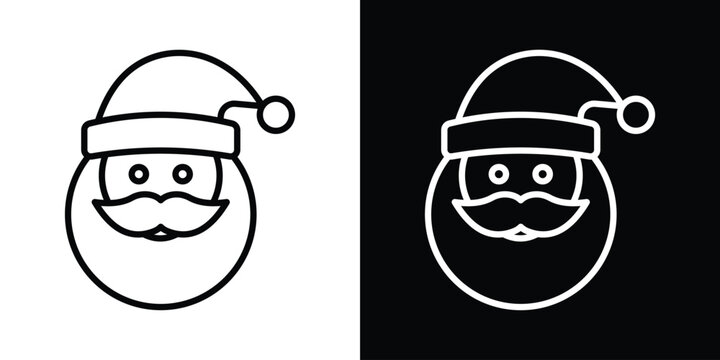 Santa claus face icon