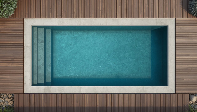 top view of a pool