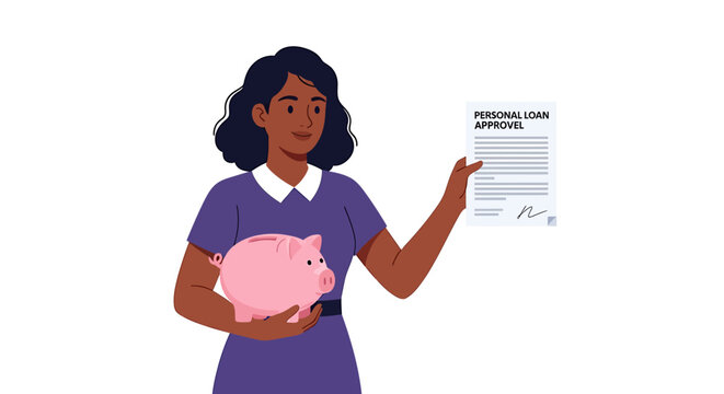 Indian Female Holding Microfinance Business Loan Approval
