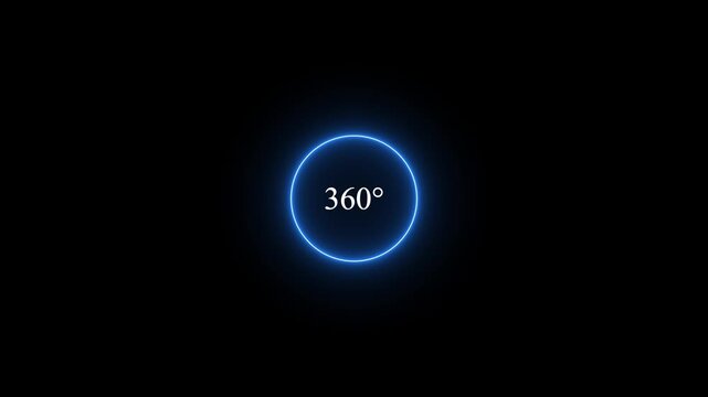 360 degree view icon animation, Icon 360&deg; animation with optional lama matte. Chroma key included. 360 degree view icon animation on a black background. 4k video .