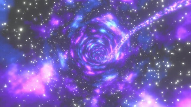Endless Traveling in the time tunnel, 3D endless tunnel, Portal for space time. Full HD. 4K