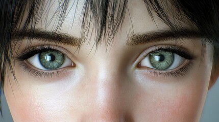 Fototapeta premium Alluring Green Eyes: A Captivating Gaze into Beauty and Mysterious Depth