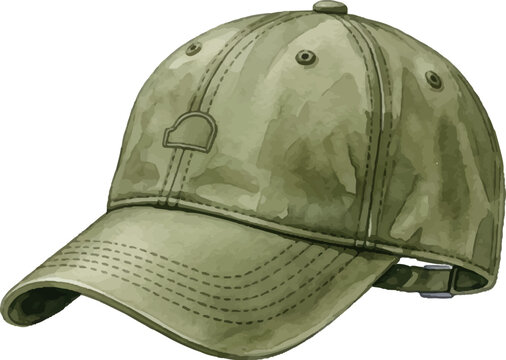 Olive green baseball cap in soft cotton fabric. Perfect for casual fashion, sports, outdoor activities, and everyday wear for a stylish look.