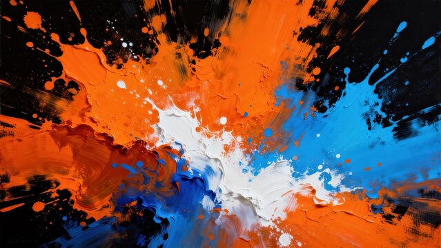 Abstract paint splatter explosion