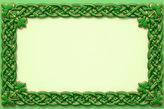 Celtic knot braid border, seamless pattern for St Patrick's Day cards , ireland, download, royalty free