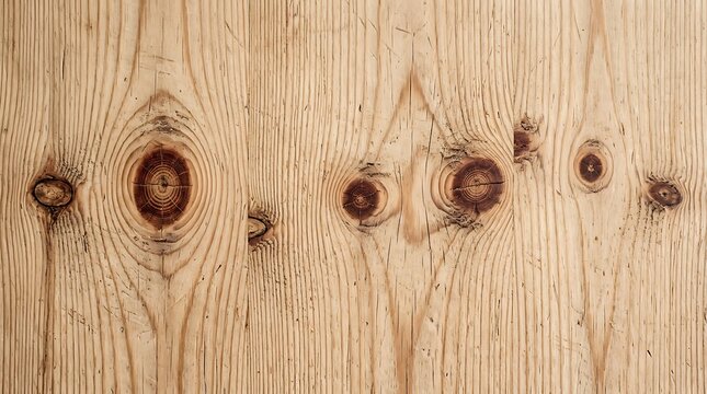 Light natural wood texture with intricate grain and dark knots, background
