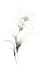 Fototapeta premium Drawing flower sketch plant.