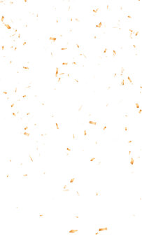 gold metallic confetti particals rain isolated on transparent background, png golden birthday party and anniversary celebration stream overlay vertical social media design element