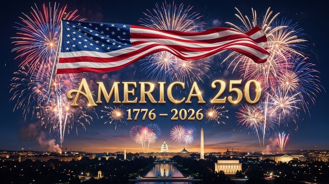 patriotic background for USA 250th anniversary