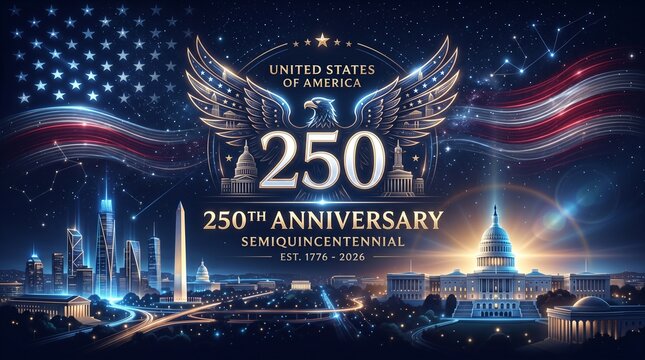 patriotic background for USA 250th anniversary