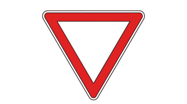 Yield Traffic Sign Vector Illustration