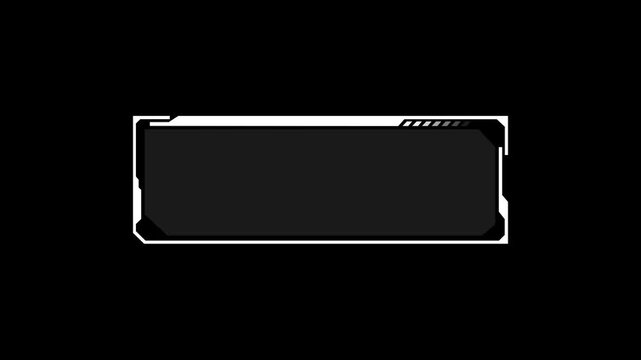 Sci-fi frame border outlines white rectangle box overlay. Sci-fi frame border animation templates modern technology device monitor screens. Sci-fi frame border loop.