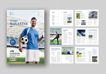 Modern Sports Magazine Brochure Template