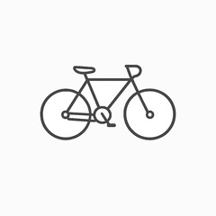 Obraz premium Minimalist bicycle line art icon for design and transport