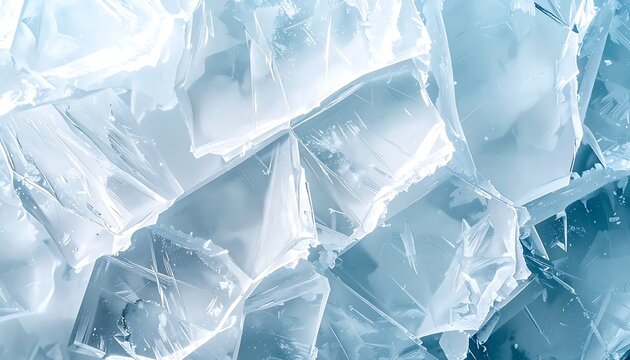 Abstract blue and white ice crystal fractal pattern.