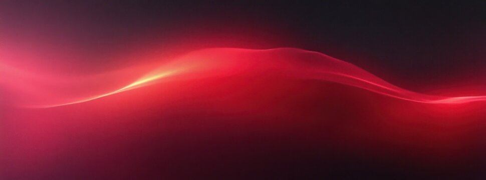 smooth glowing red wave and light streaks on a dark gradient background evoking calm, mysterious, futuristic energy