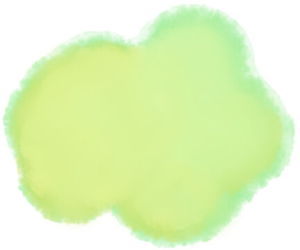 green cloud on white background