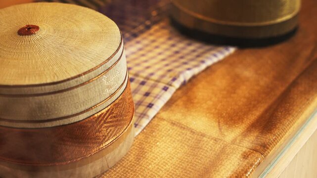 Traditional Bugis Bone Songkok on Display Showcase
