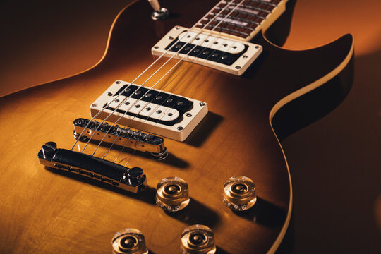 Studio shot of retro styled electric guitar