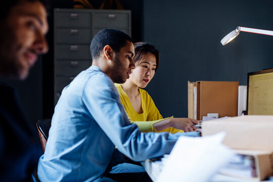 People working together in architect's office