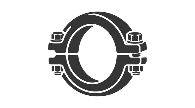 Pipe Flange Connection Vector Illustration