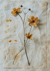 Fototapeta premium Cosmos flower asteraceae handicraft.