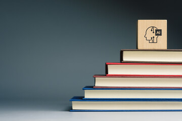 Fototapeta premium AI Knowledge Built on Learning and Education Foundation
